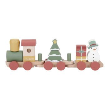 Little Dutch Eisenbahn mit Steckformen Weihnachten FSC Holz Limited Edition